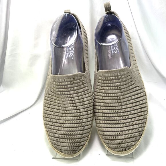 Skechers BOBS Womens Size 10 Espadrille Slip-On Comfort Taupe Memory Foam 113245 - Picture 2 of 10